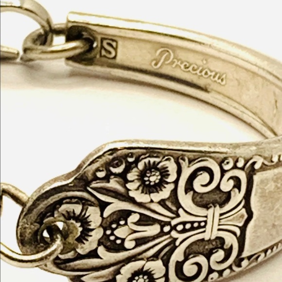 Vintage 1941 Silver Plated Spoon Bracelet - Picture 4 of 7